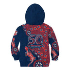Sydney Roosters NAIDOC Week 2026 Kid Hoodie Aboriginal Lizard Dot Painting - 50 Years of Deadly