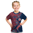 Sydney Roosters NAIDOC Week 2026 Kid T Shirt Aboriginal Lizard Dot Painting - 50 Years of Deadly