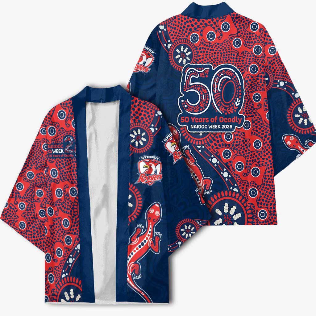 Sydney Roosters NAIDOC Week 2026 Kimono Aboriginal Lizard Dot Painting - 50 Years of Deadly