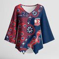 Sydney Roosters NAIDOC Week 2026 Kimono Sleeve Blouse Aboriginal Lizard Dot Painting - 50 Years of Deadly