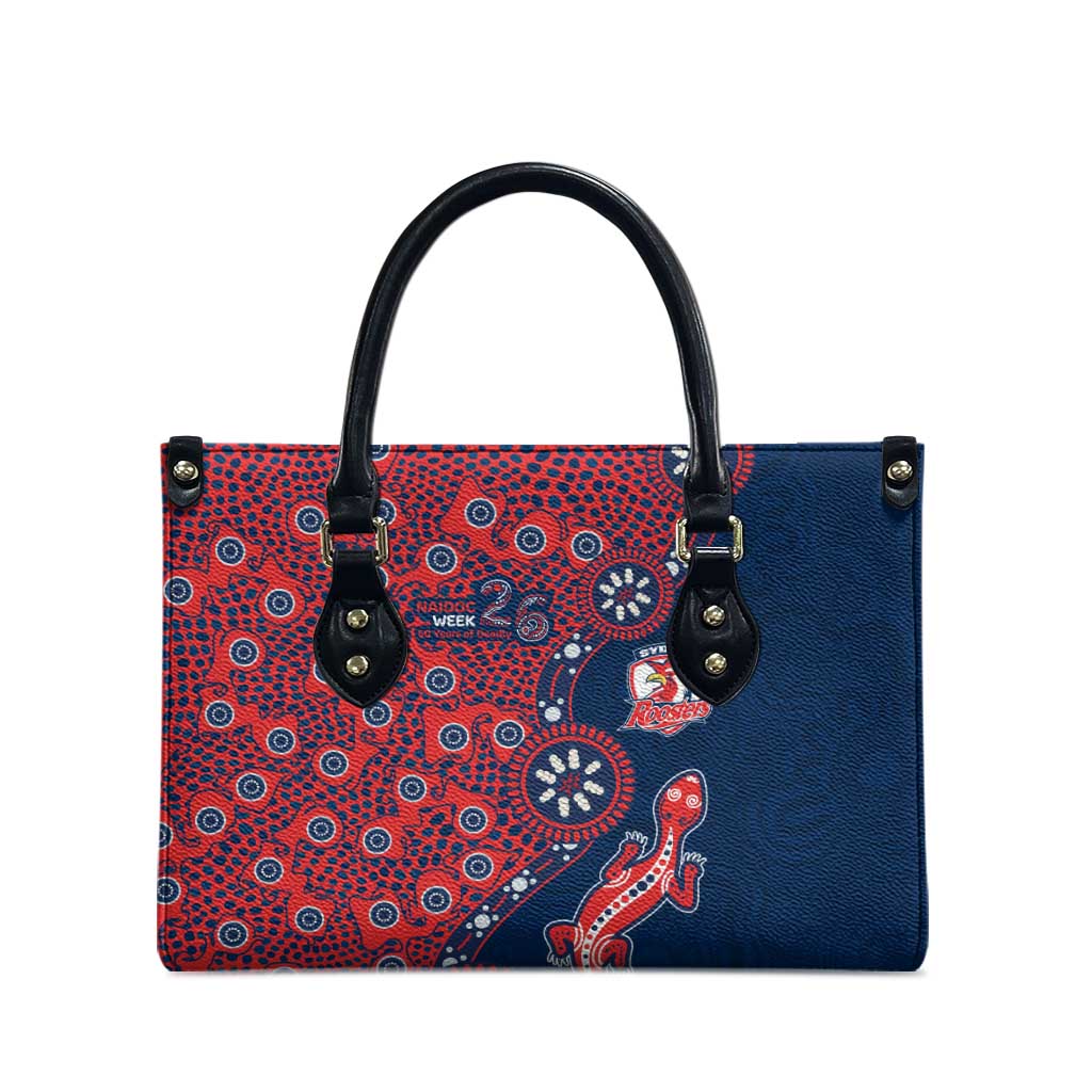 Sydney Roosters NAIDOC Week 2026 Leather Bag Aboriginal Lizard Dot Painting - 50 Years of Deadly