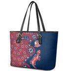 Sydney Roosters NAIDOC Week 2026 Leather Tote Bag Aboriginal Lizard Dot Painting - 50 Years of Deadly