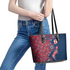 Sydney Roosters NAIDOC Week 2026 Leather Tote Bag Aboriginal Lizard Dot Painting - 50 Years of Deadly