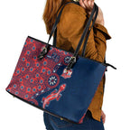 Sydney Roosters NAIDOC Week 2026 Leather Tote Bag Aboriginal Lizard Dot Painting - 50 Years of Deadly