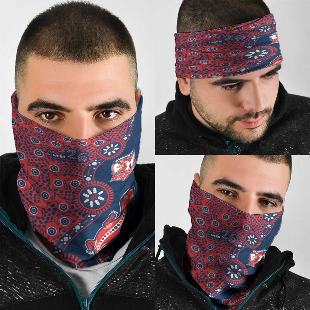 Sydney Roosters NAIDOC Week 2026 Neck Gaiter Aboriginal Lizard Dot Painting - 50 Years of Deadly