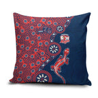 Sydney Roosters NAIDOC Week 2026 Pillow Cover Aboriginal Lizard Dot Painting - 50 Years of Deadly