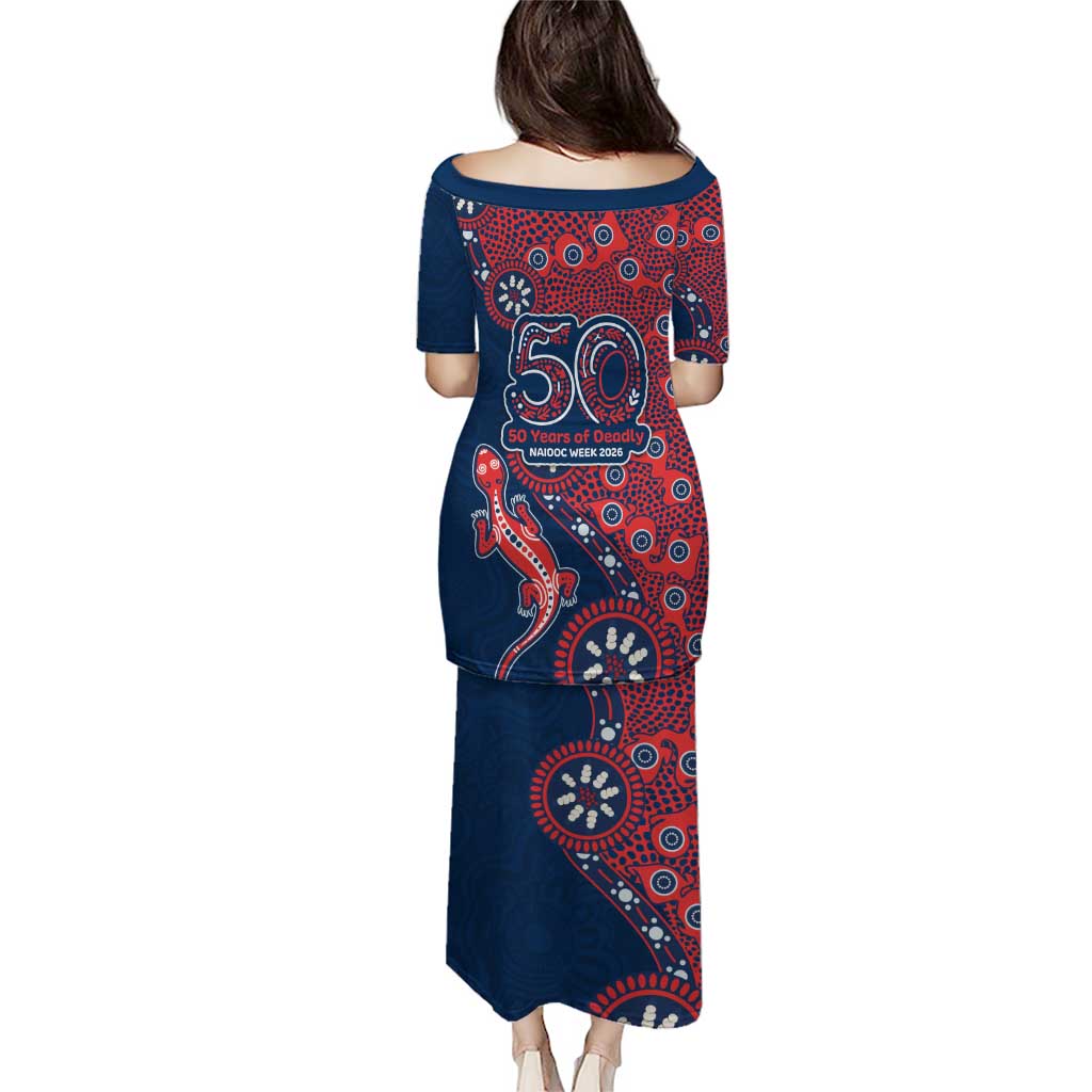 Sydney Roosters NAIDOC Week 2026 Puletasi Aboriginal Lizard Dot Painting - 50 Years of Deadly