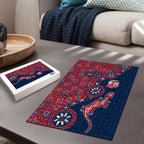 Sydney Roosters NAIDOC Week 2026 Puzzle Aboriginal Lizard Dot Painting - 50 Years of Deadly