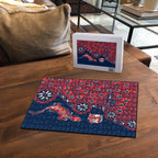 Sydney Roosters NAIDOC Week 2026 Puzzle Aboriginal Lizard Dot Painting - 50 Years of Deadly