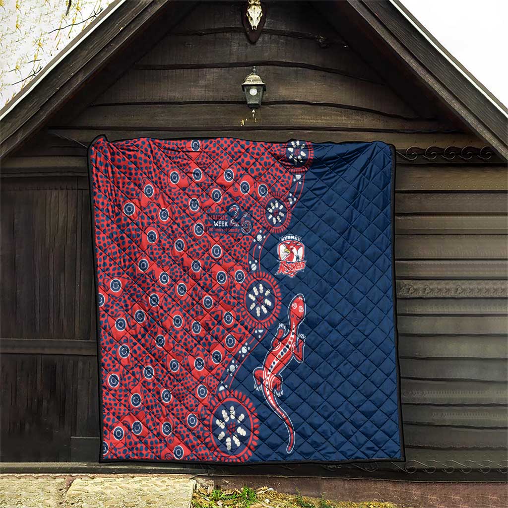 Sydney Roosters NAIDOC Week 2026 Quilt Aboriginal Lizard Dot Painting - 50 Years of Deadly