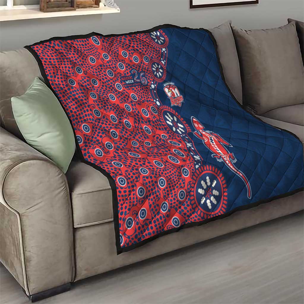 Sydney Roosters NAIDOC Week 2026 Quilt Aboriginal Lizard Dot Painting - 50 Years of Deadly