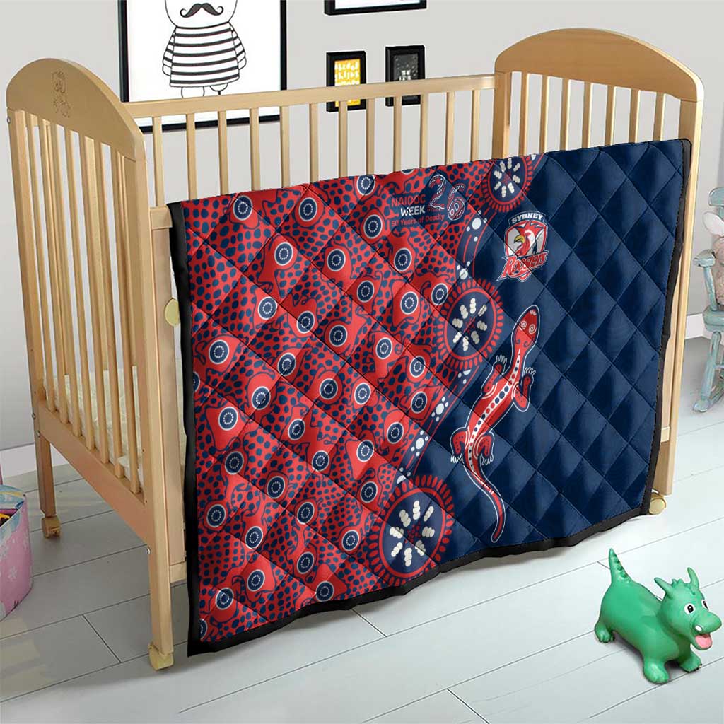 Sydney Roosters NAIDOC Week 2026 Quilt Aboriginal Lizard Dot Painting - 50 Years of Deadly