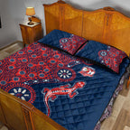 Sydney Roosters NAIDOC Week 2026 Quilt Bed Set Aboriginal Lizard Dot Painting - 50 Years of Deadly