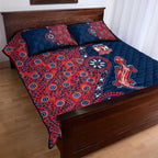 Sydney Roosters NAIDOC Week 2026 Quilt Bed Set Aboriginal Lizard Dot Painting - 50 Years of Deadly