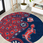 Sydney Roosters NAIDOC Week 2026 Round Carpet Aboriginal Lizard Dot Painting - 50 Years of Deadly