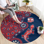Sydney Roosters NAIDOC Week 2026 Round Carpet Aboriginal Lizard Dot Painting - 50 Years of Deadly