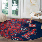 Sydney Roosters NAIDOC Week 2026 Round Carpet Aboriginal Lizard Dot Painting - 50 Years of Deadly