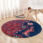 Sydney Roosters NAIDOC Week 2026 Round Carpet Aboriginal Lizard Dot Painting - 50 Years of Deadly