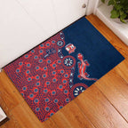 Sydney Roosters NAIDOC Week 2026 Rubber Doormat Aboriginal Lizard Dot Painting - 50 Years of Deadly