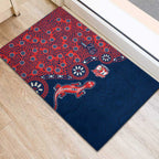 Sydney Roosters NAIDOC Week 2026 Rubber Doormat Aboriginal Lizard Dot Painting - 50 Years of Deadly