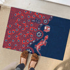 Sydney Roosters NAIDOC Week 2026 Rubber Doormat Aboriginal Lizard Dot Painting - 50 Years of Deadly
