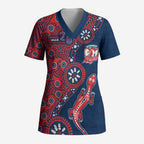 Sydney Roosters NAIDOC Week 2026 Scrub Top Aboriginal Lizard Dot Painting - 50 Years of Deadly