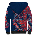 Sydney Roosters NAIDOC Week 2026 Sherpa Hoodie Aboriginal Lizard Dot Painting - 50 Years of Deadly