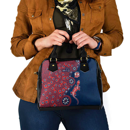 Sydney Roosters NAIDOC Week 2026 Shoulder Handbag Aboriginal Lizard Dot Painting - 50 Years of Deadly