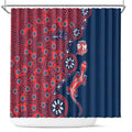 Sydney Roosters NAIDOC Week 2026 Shower Curtain Aboriginal Lizard Dot Painting - 50 Years of Deadly