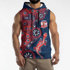 Sydney Roosters NAIDOC Week 2026 Sleeveless Hoodie Aboriginal Lizard Dot Painting - 50 Years of Deadly