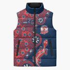 Sydney Roosters NAIDOC Week 2026 Sleeveless Puffer Jacket Aboriginal Lizard Dot Painting - 50 Years of Deadly