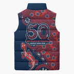 Sydney Roosters NAIDOC Week 2026 Sleeveless Puffer Jacket Aboriginal Lizard Dot Painting - 50 Years of Deadly