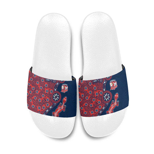 Sydney Roosters NAIDOC Week 2026 Slide Sandals Aboriginal Lizard Dot Painting - 50 Years of Deadly