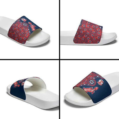 Sydney Roosters NAIDOC Week 2026 Slide Sandals Aboriginal Lizard Dot Painting - 50 Years of Deadly