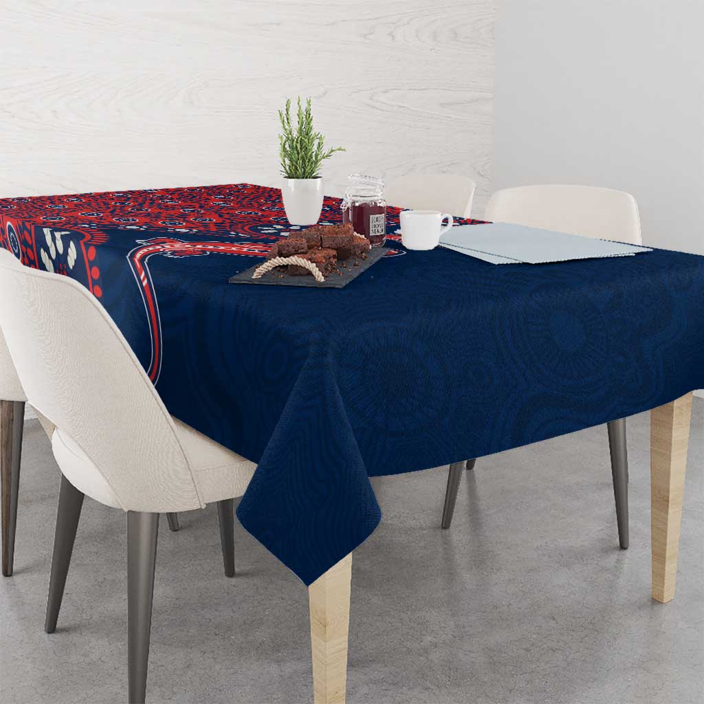 Sydney Roosters NAIDOC Week 2026 Tablecloth Aboriginal Lizard Dot Painting - 50 Years of Deadly