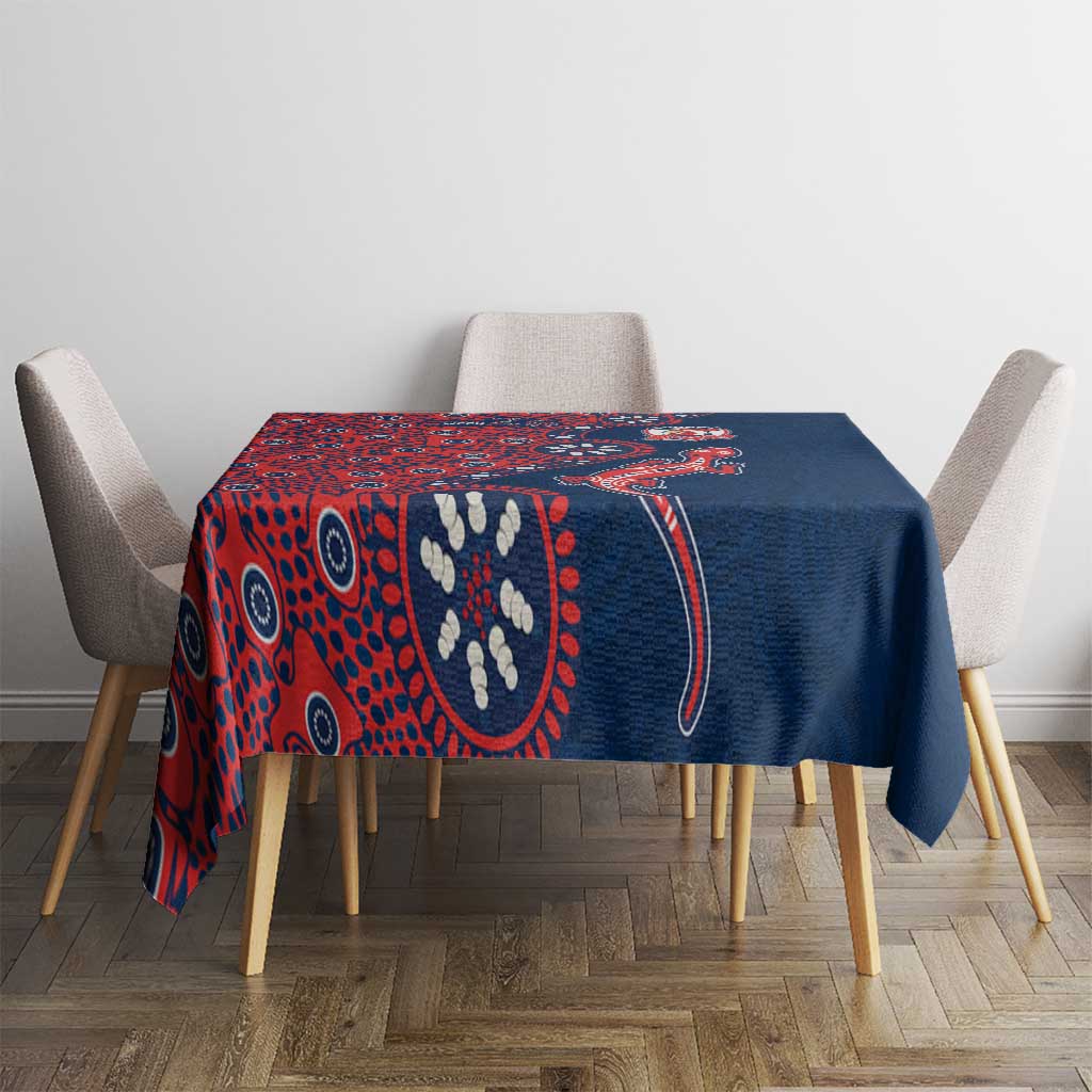 Sydney Roosters NAIDOC Week 2026 Tablecloth Aboriginal Lizard Dot Painting - 50 Years of Deadly