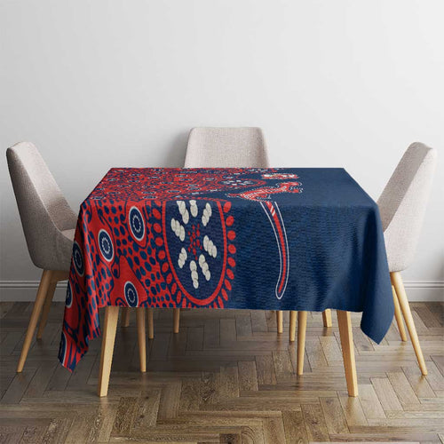 Sydney Roosters NAIDOC Week 2026 Tablecloth Aboriginal Lizard Dot Painting - 50 Years of Deadly