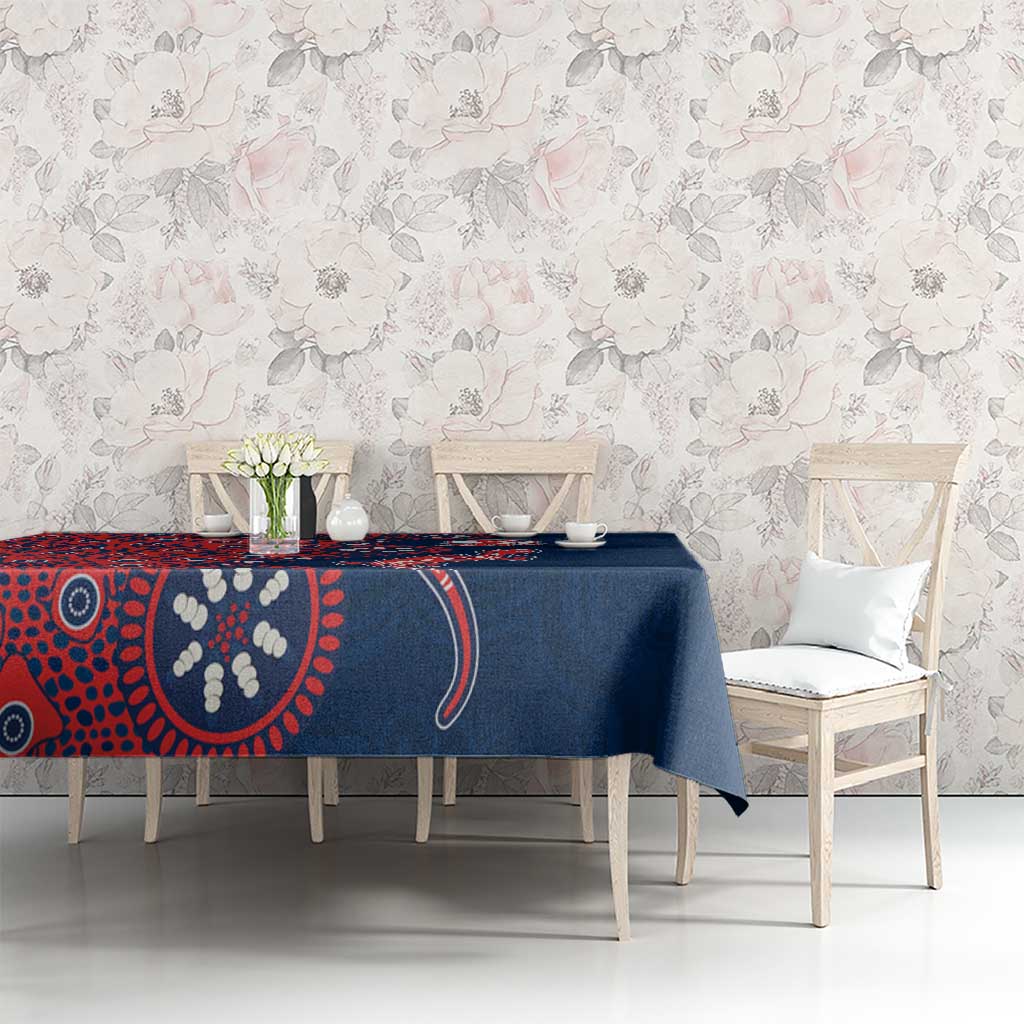 Sydney Roosters NAIDOC Week 2026 Tablecloth Aboriginal Lizard Dot Painting - 50 Years of Deadly