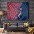 Sydney Roosters NAIDOC Week 2026 Tapestry Aboriginal Lizard Dot Painting - 50 Years of Deadly
