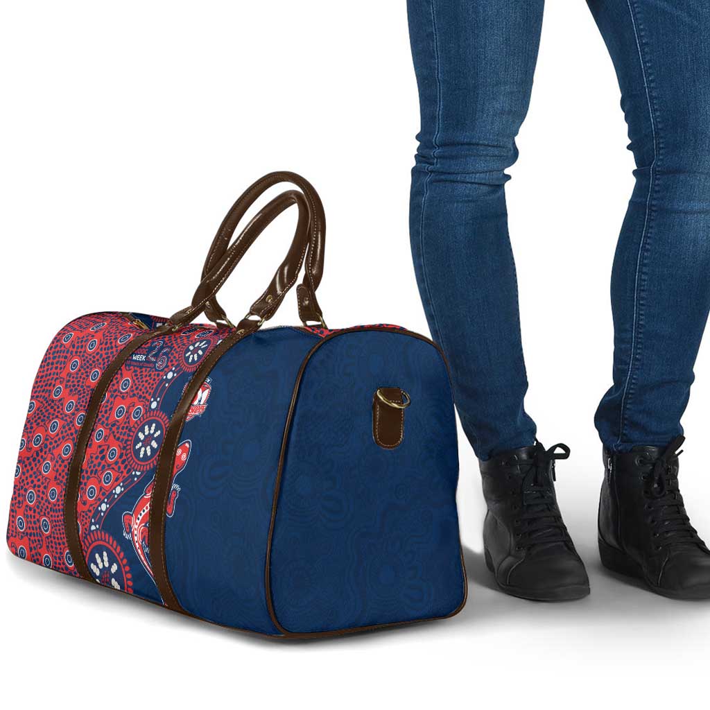 Sydney Roosters NAIDOC Week 2026 Travel Bag Aboriginal Lizard Dot Painting - 50 Years of Deadly
