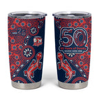 Sydney Roosters NAIDOC Week 2026 Tumbler Cup Aboriginal Lizard Dot Painting - 50 Years of Deadly