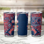 Sydney Roosters NAIDOC Week 2026 Tumbler Cup Aboriginal Lizard Dot Painting - 50 Years of Deadly