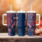 Sydney Roosters NAIDOC Week 2026 Tumbler With Handle Aboriginal Lizard Dot Painting - 50 Years of Deadly