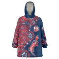Sydney Roosters NAIDOC Week 2026 Wearable Blanket Hoodie Aboriginal Lizard Dot Painting - 50 Years of Deadly