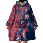 Sydney Roosters NAIDOC Week 2026 Wearable Blanket Hoodie Aboriginal Lizard Dot Painting - 50 Years of Deadly