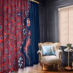 Sydney Roosters NAIDOC Week 2026 Window Curtain Aboriginal Lizard Dot Painting - 50 Years of Deadly