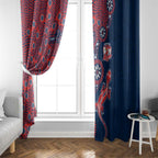 Sydney Roosters NAIDOC Week 2026 Window Curtain Aboriginal Lizard Dot Painting - 50 Years of Deadly