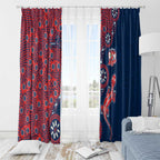 Sydney Roosters NAIDOC Week 2026 Window Curtain Aboriginal Lizard Dot Painting - 50 Years of Deadly