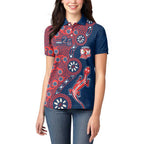 Sydney Roosters NAIDOC Week 2026 Women Polo Shirt Aboriginal Lizard Dot Painting - 50 Years of Deadly