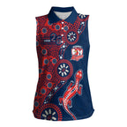 Sydney Roosters NAIDOC Week 2026 Women Sleeveless Polo Shirt Aboriginal Lizard Dot Painting - 50 Years of Deadly